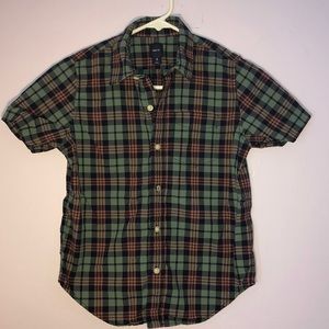 GapKids Boys Plaid Collared Shirt